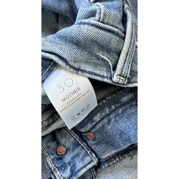 Mother The Curbside Cargo Flood Jeans Size 30 Herbal Remedy Denim - Picture 7 of 9